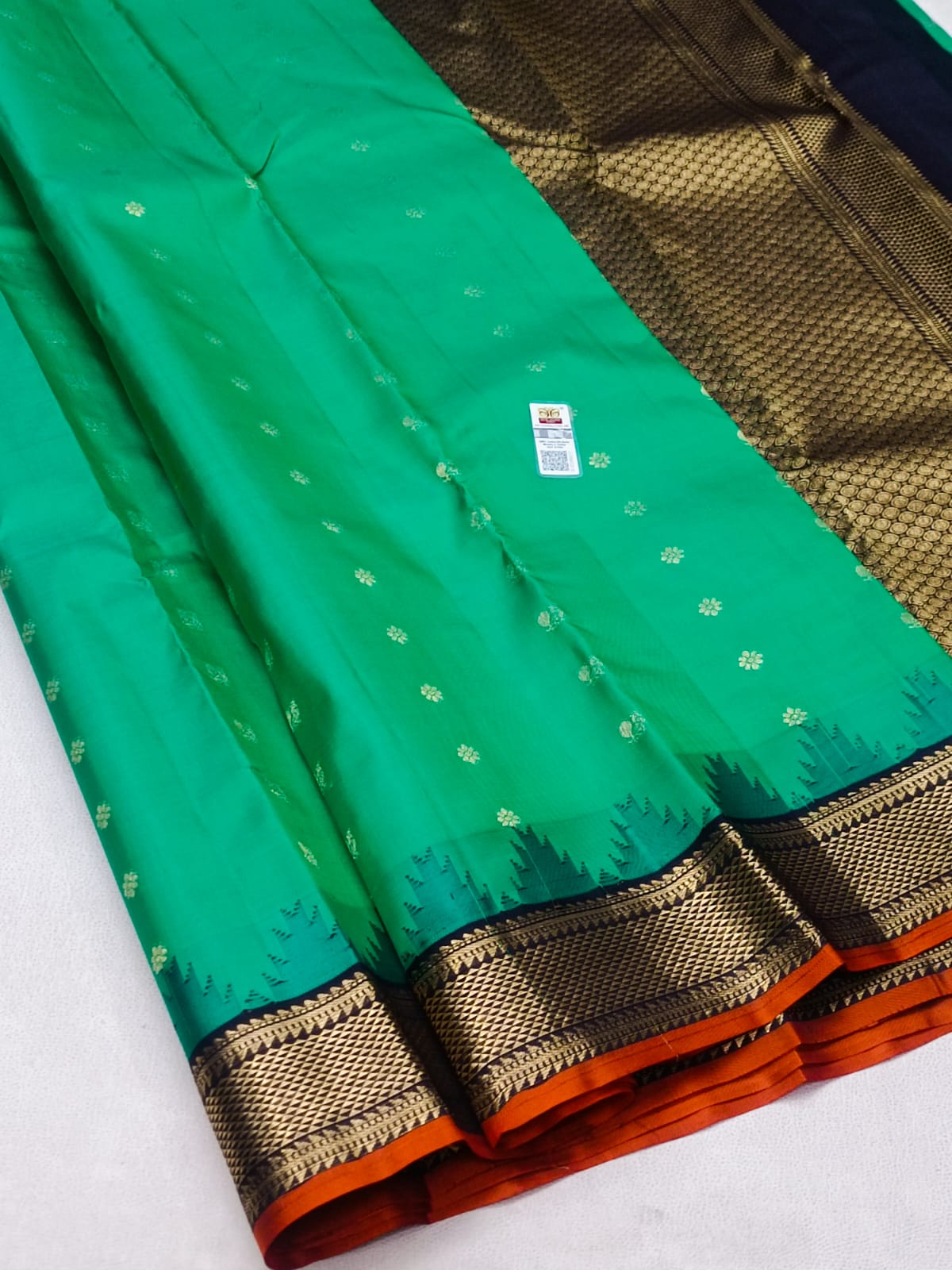 Hot Magenta Pink Kanchipuram Traditional Silk Saree